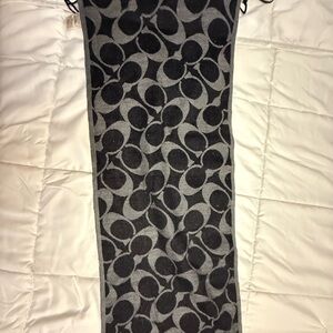 Coach Black and White Wool Scarf
